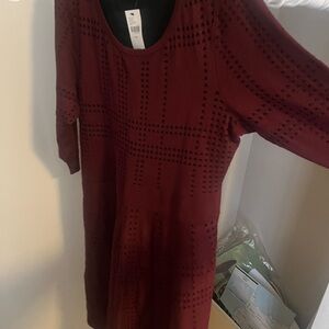 Lane Bryant Elegant Burgundy Dress